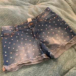 Girls pastel polkadot shorts